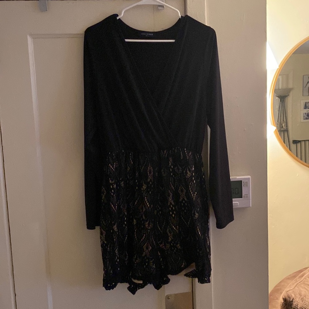 Black lace romper